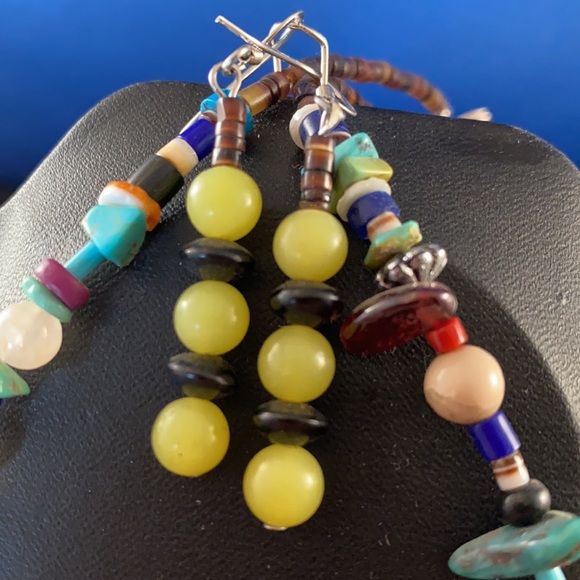 Santa Domingo multi stone necklace and earrings - Picture 2 of 5